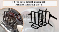 Fit For Royal Enfield Classic 650 Pannier Mounting Rails Black - SPAREZO